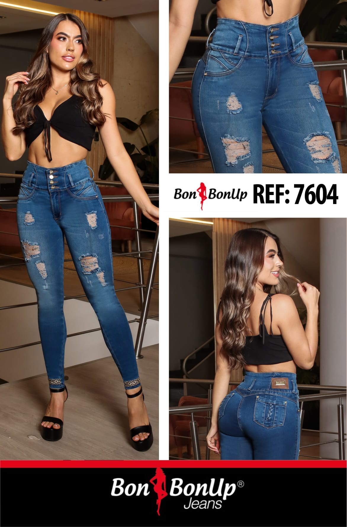 7604 BUTT-LIFT JEANS BY BON BON UP