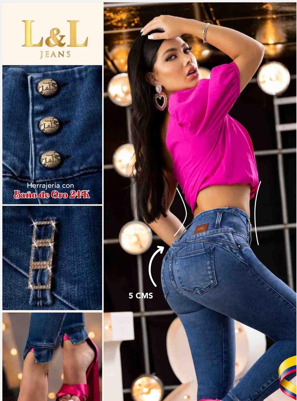 BUTT-LIFT JEANS BY L&L