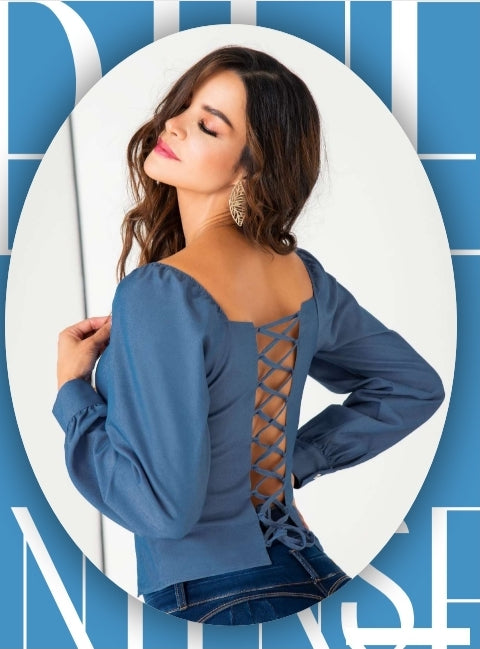 BLUSA CHAMBRAY CORTA