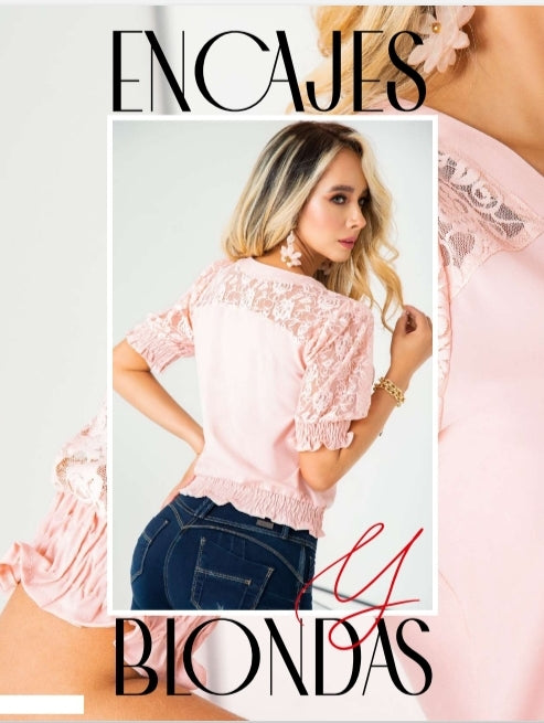 BLUSA CON BLONDA