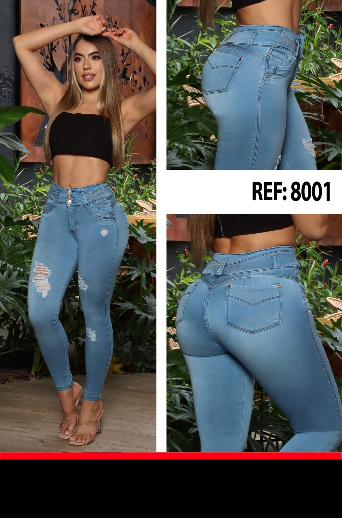 8001 BUTT-LIFT JEANS BY BON BON UP