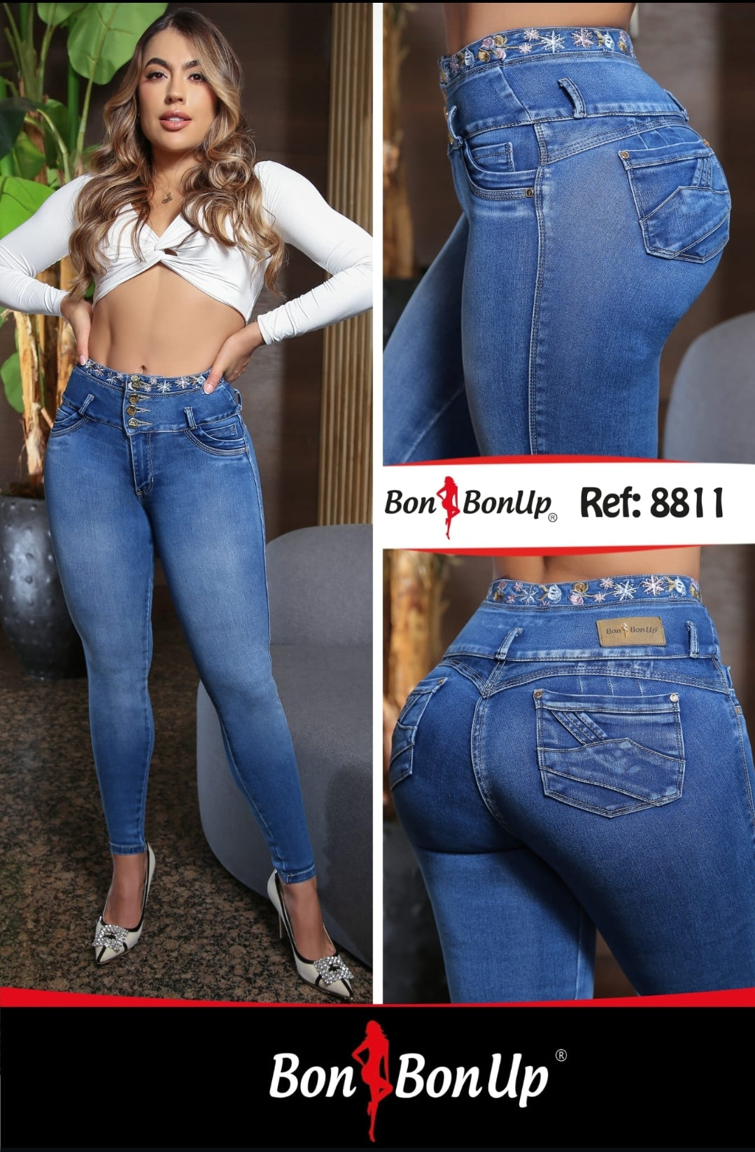 8811 BUTT-LIFT JEANS BY BON BON UP