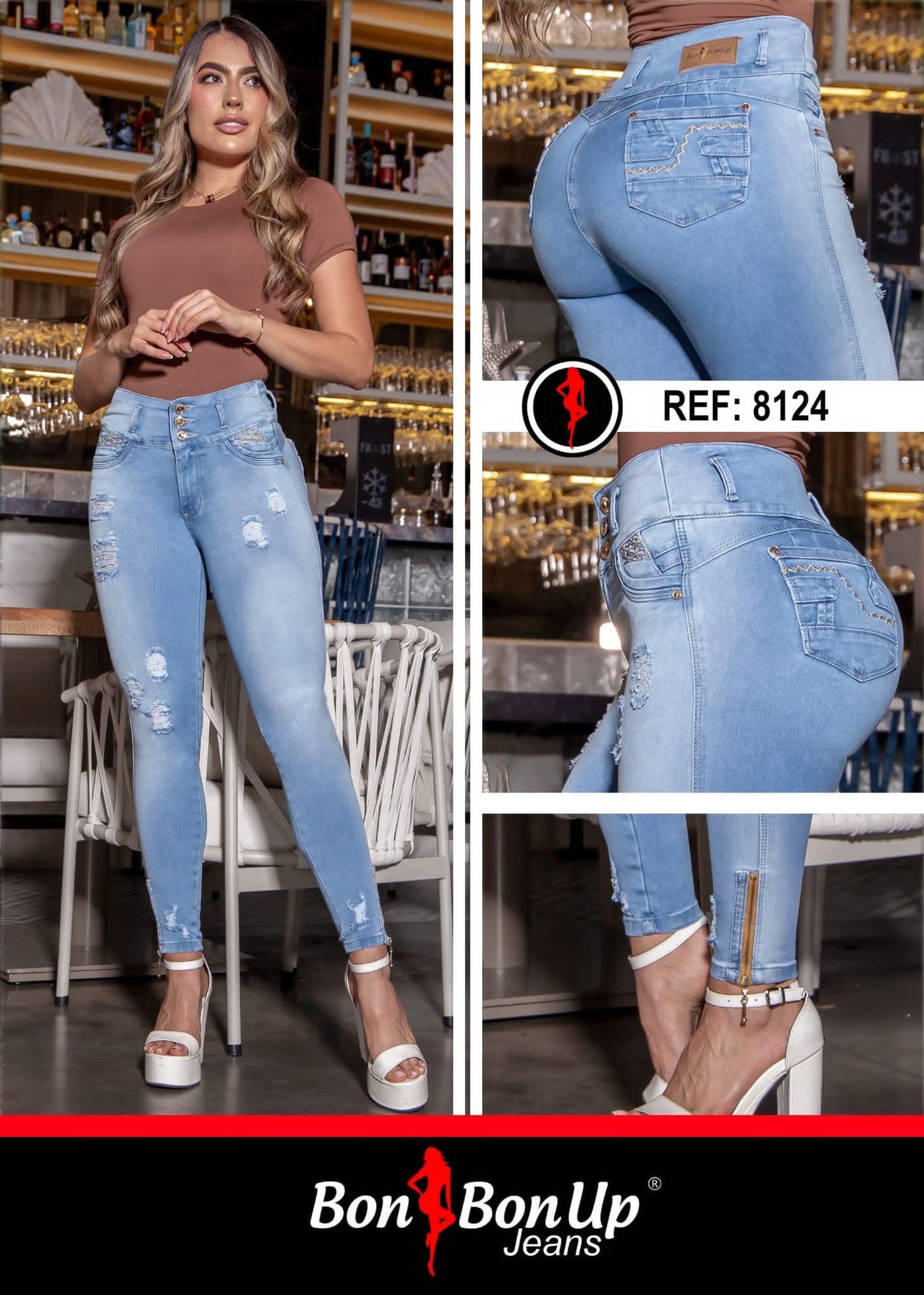 8124 BUTT-LIFT JEANS BY BON BON UP