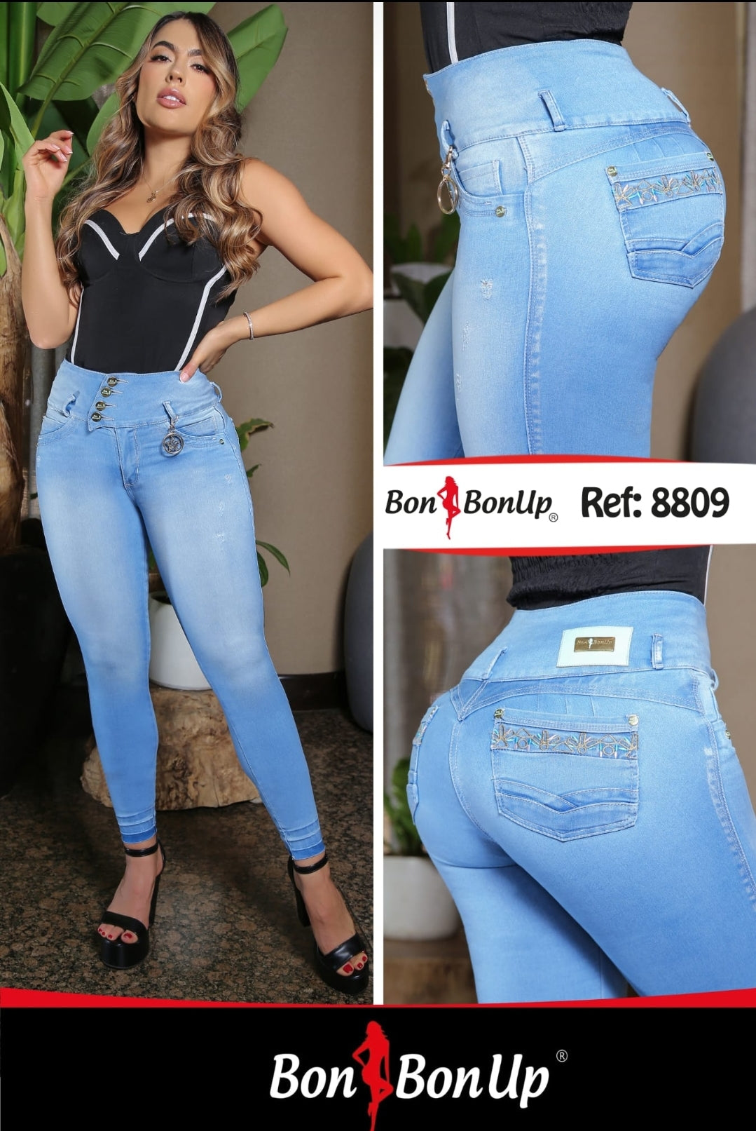 8809 BUTT-LIFT JEANS BY BON BON UP