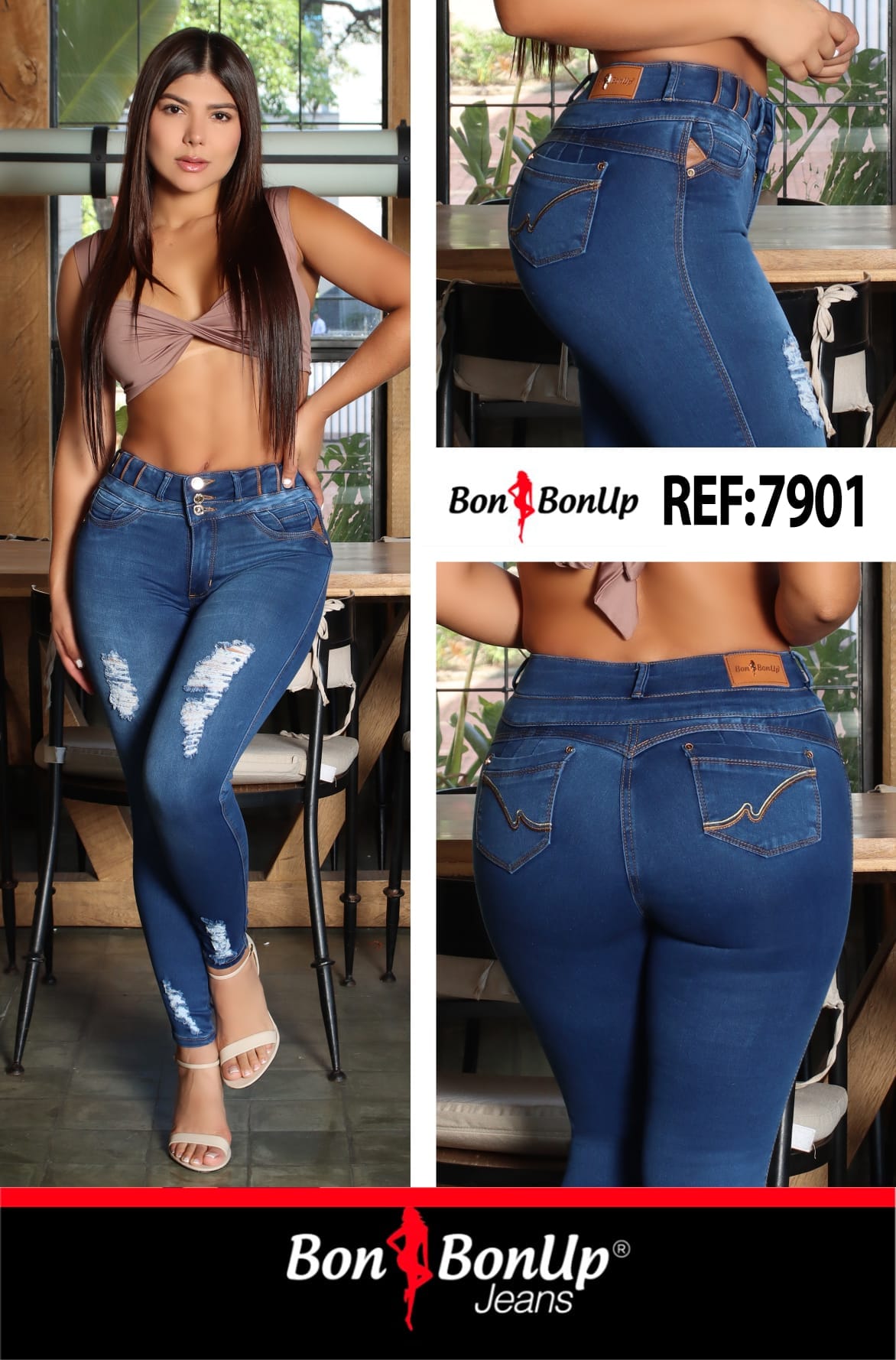 7901 BUTT-LIFT JEANS BY BON BON UP