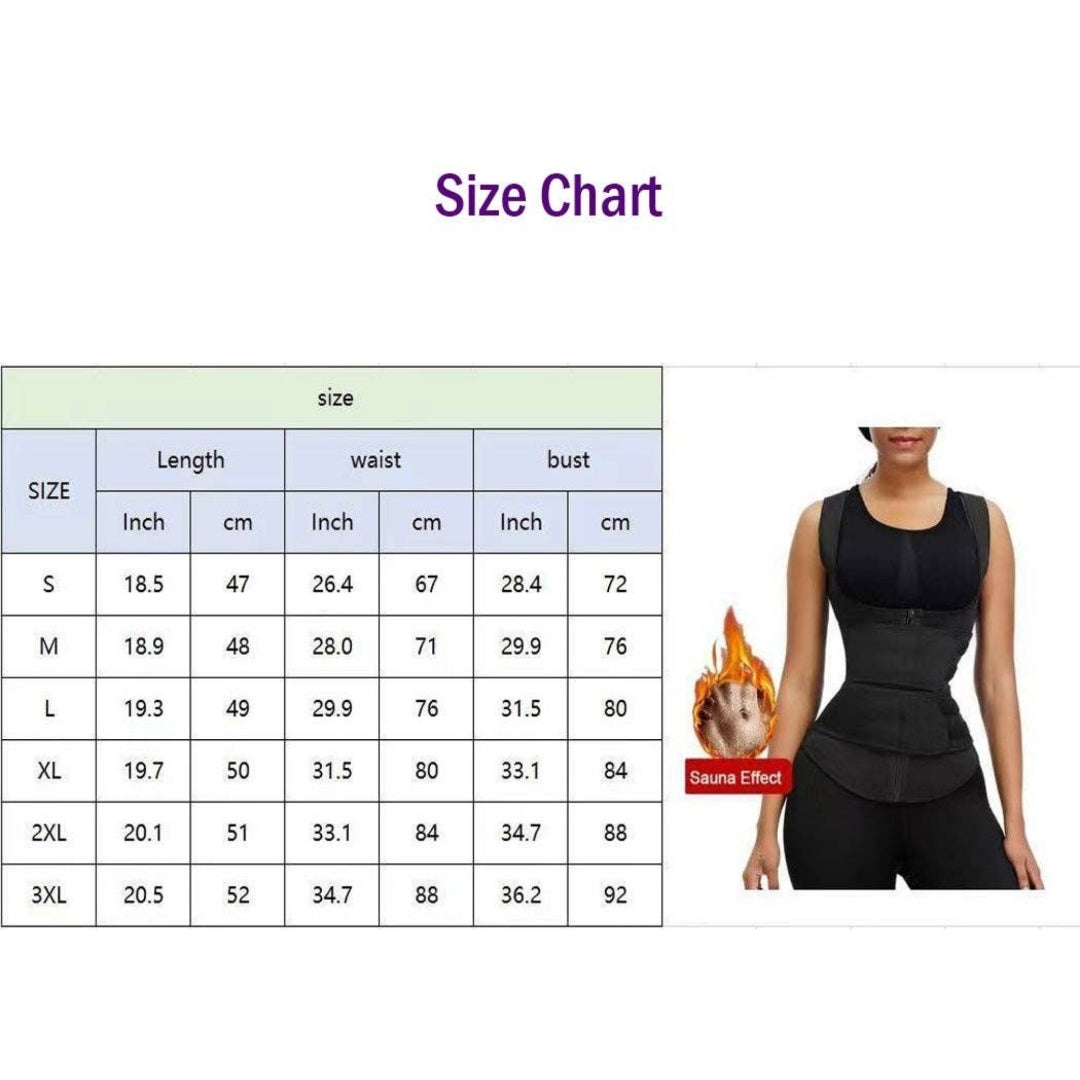Waist Trainer Vest Corset Sauna Sweat Suit