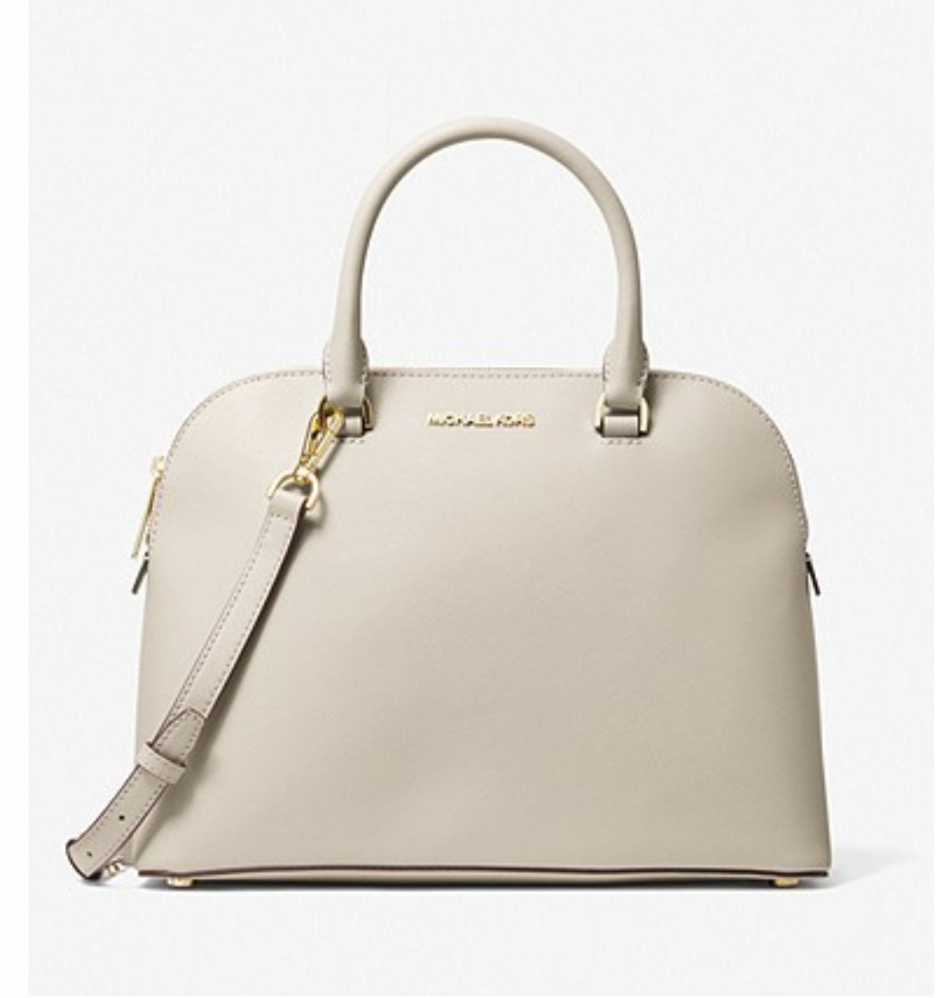 MICHAEL KORS CINDY LARGE LEATHER DOME SATCHEL