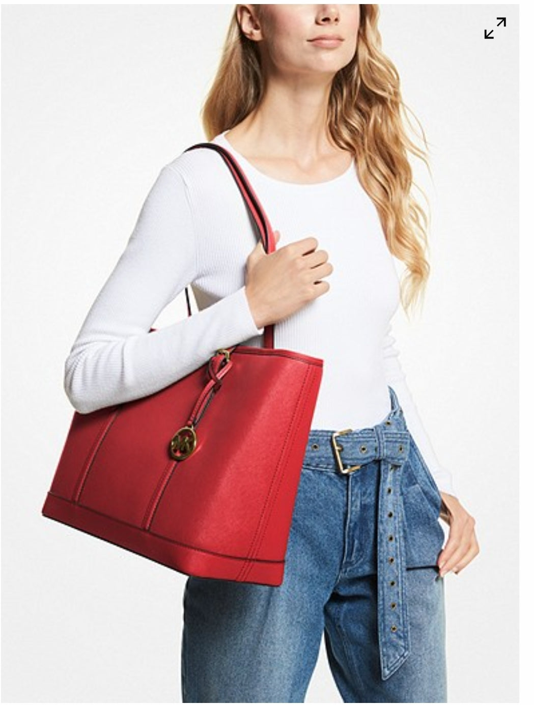 MICHAEL KORS JET SET TRAVEL LARGE SAFFIANO LEATHER