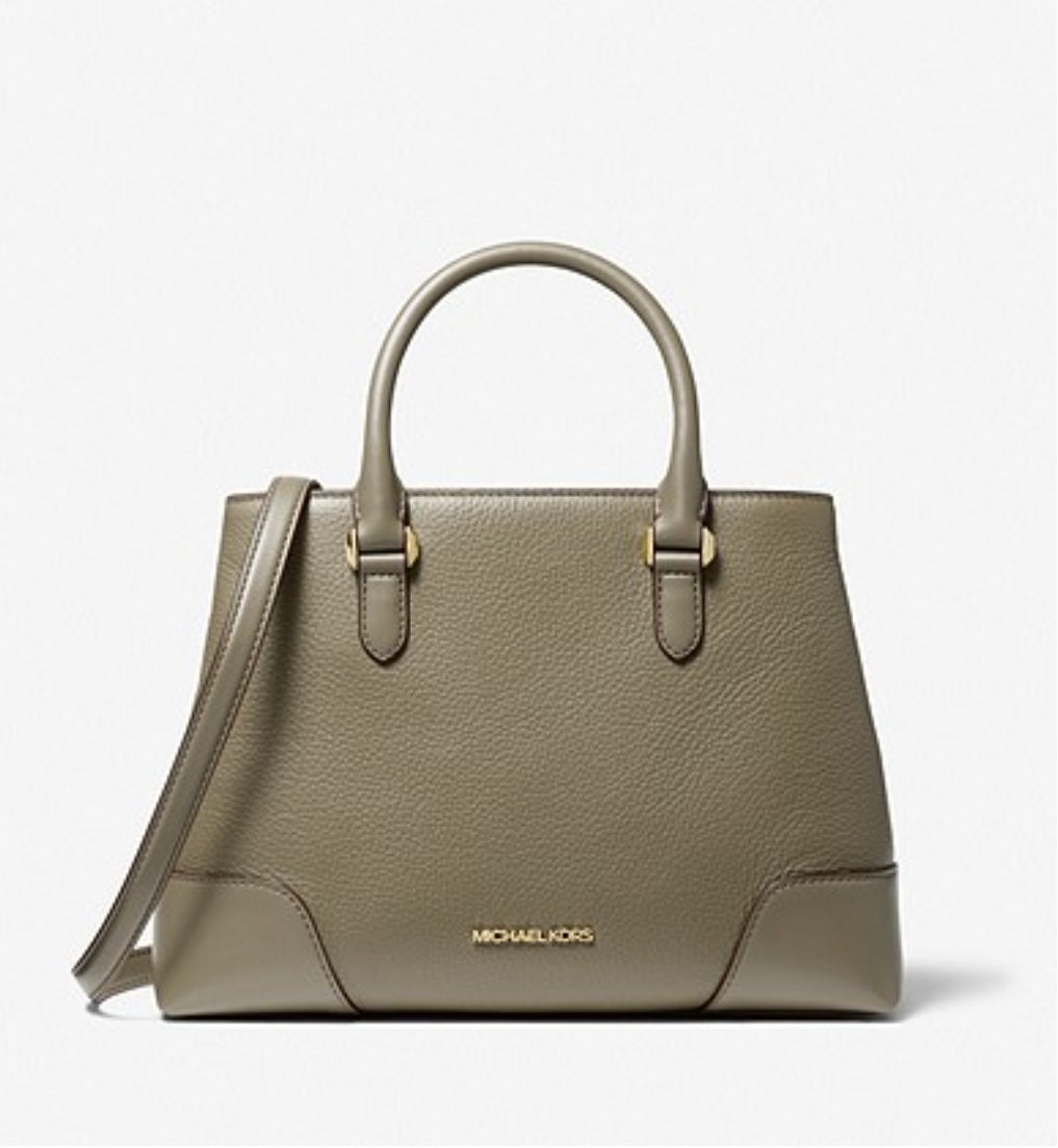 Crosby medium pebbled leather satchel Clearance