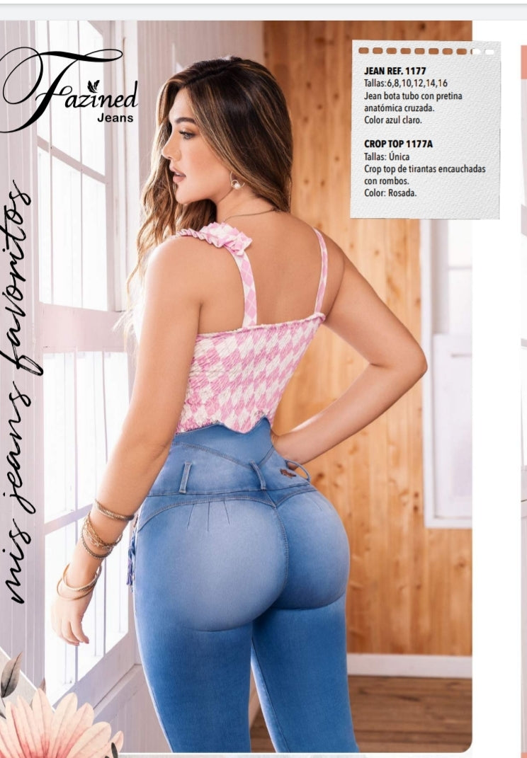 FAZINED CROP TOP 1177A