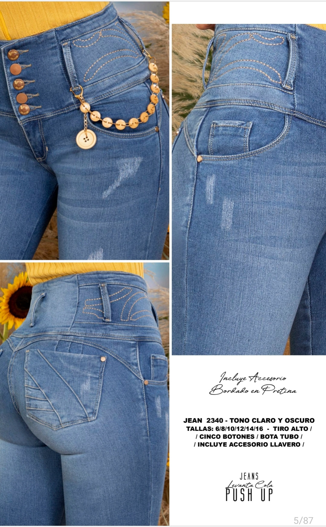 DIVINA COLLECTION PUSH UP JEANS