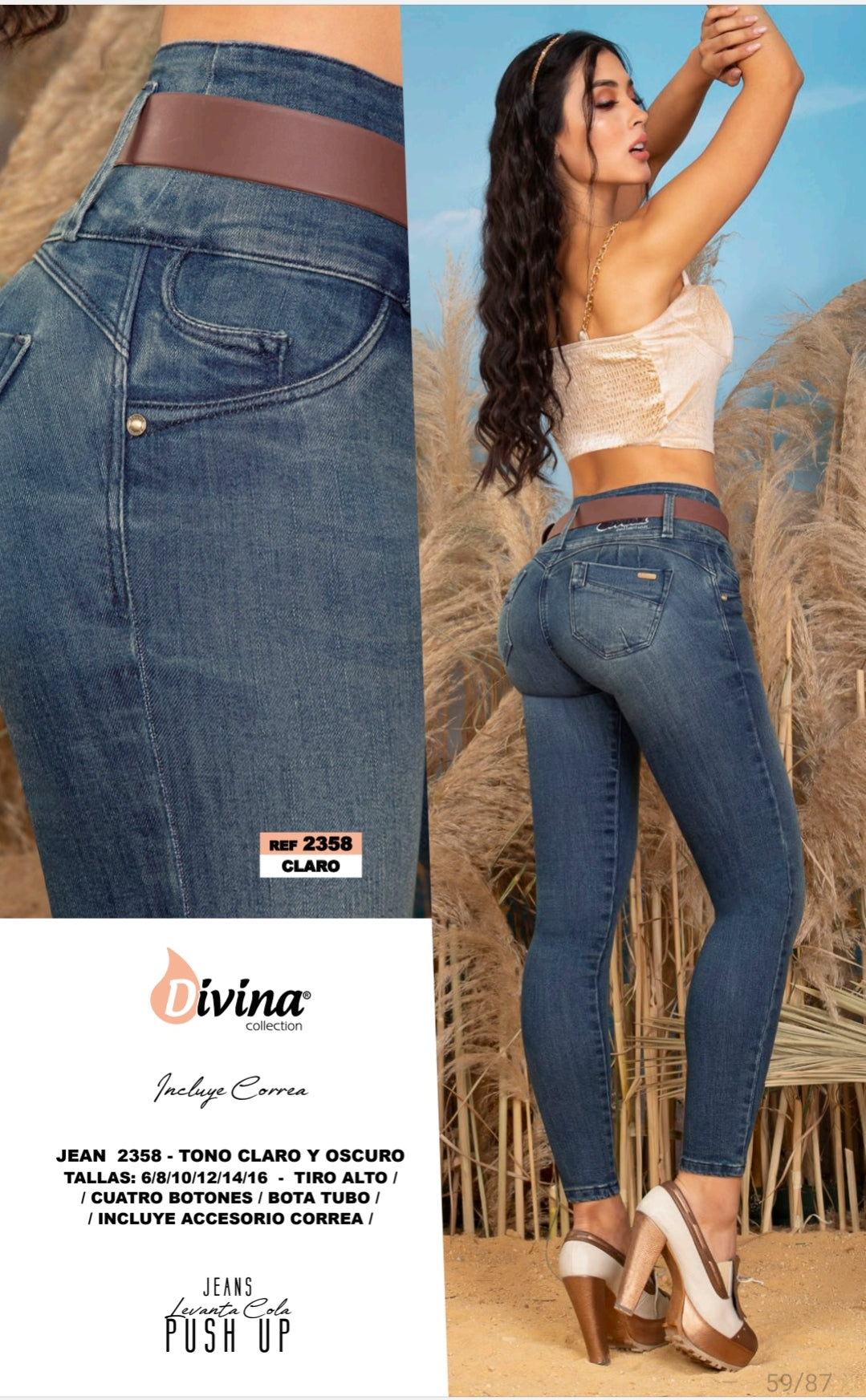 DIVINA COLLECTION PUSH UP JEANS