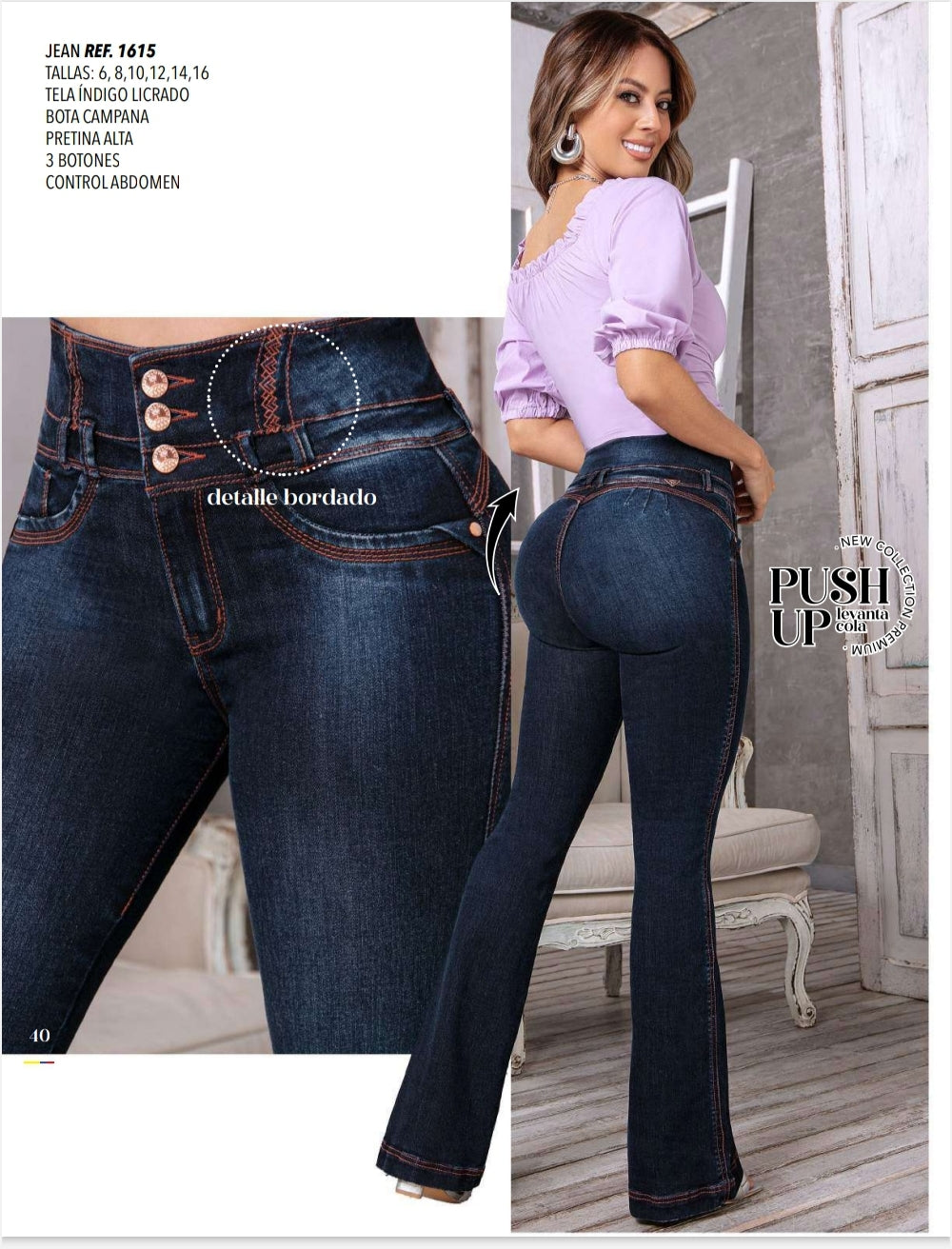 BARTOLOMEO PUSH UP JEANS