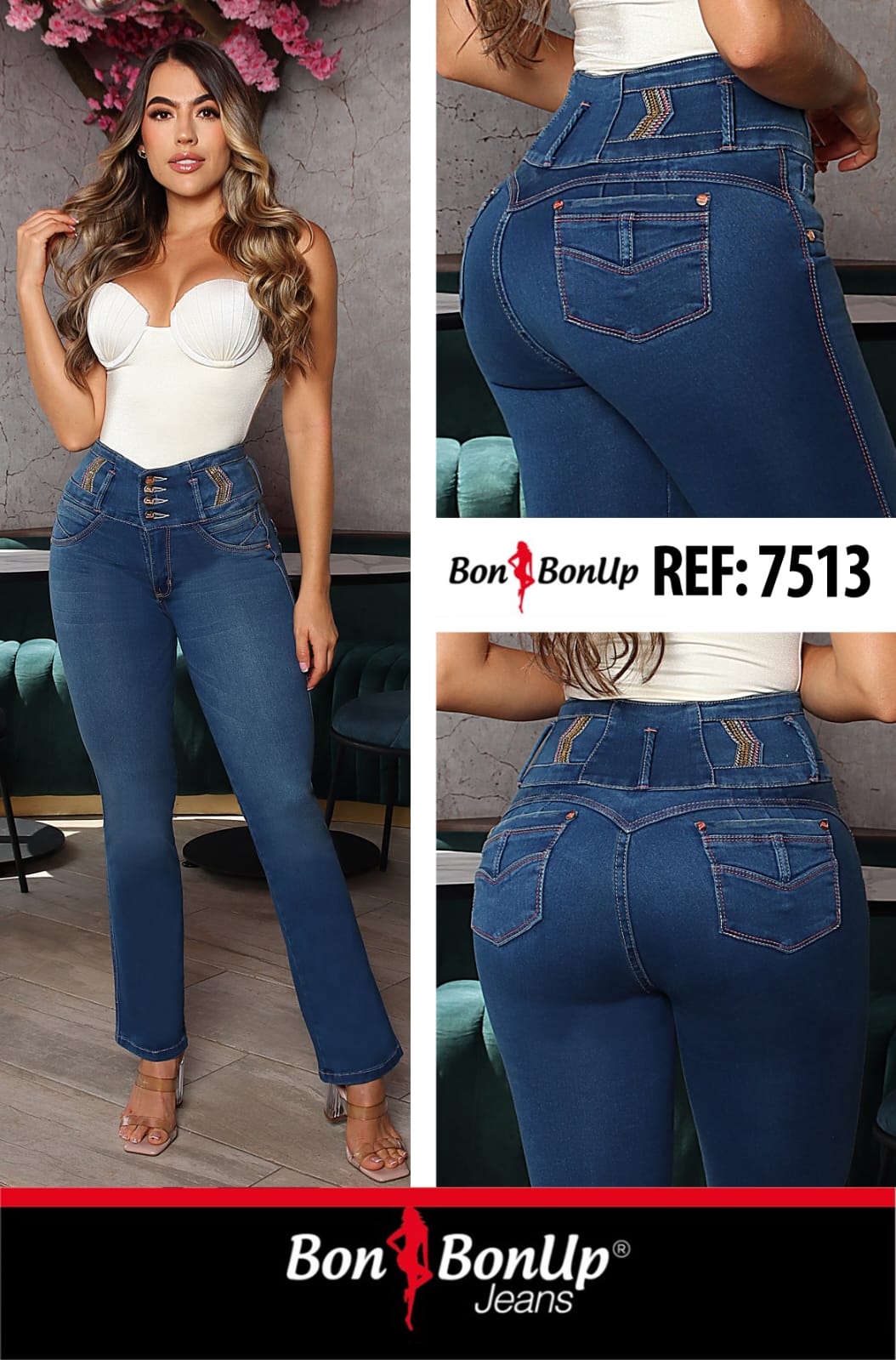 7513 BUTT-LIFT JEANS BY BON BON UP