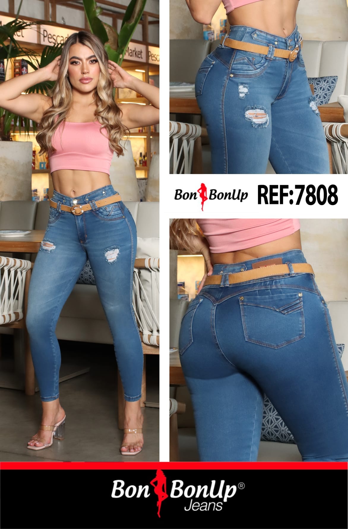 7808 BUTT-LIFT JEANS BY BON BON UP