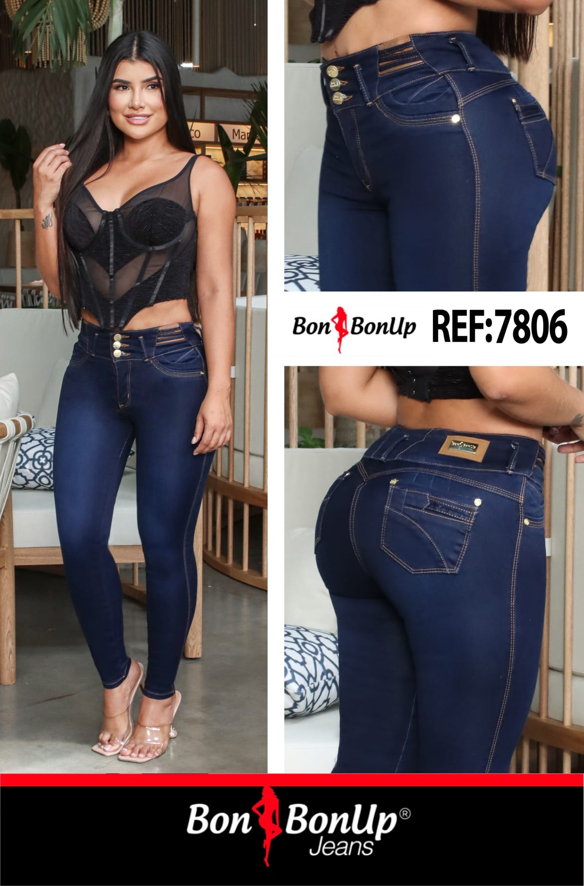 7806 BUTT-LIFT JEANS BY BON BON UP