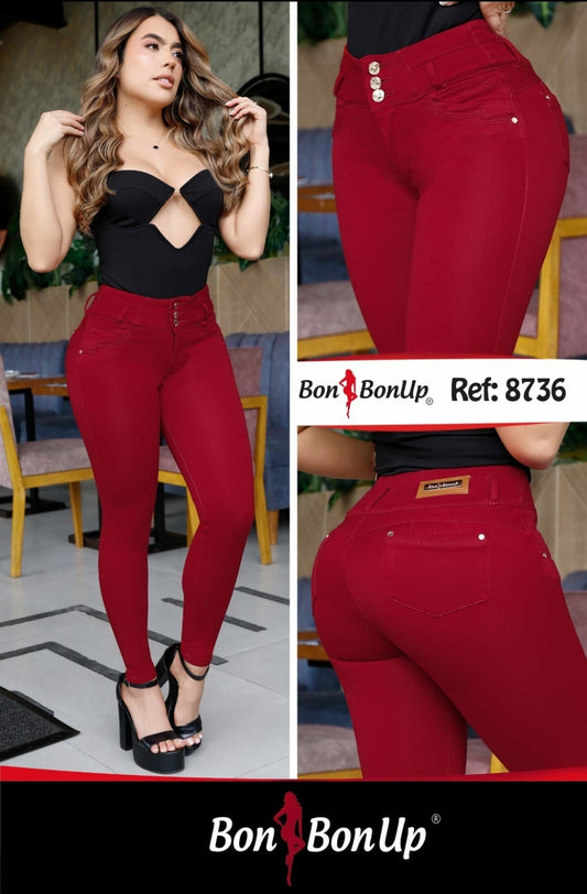 8736 BUTT-LIFT JEANS BY BON BON UP