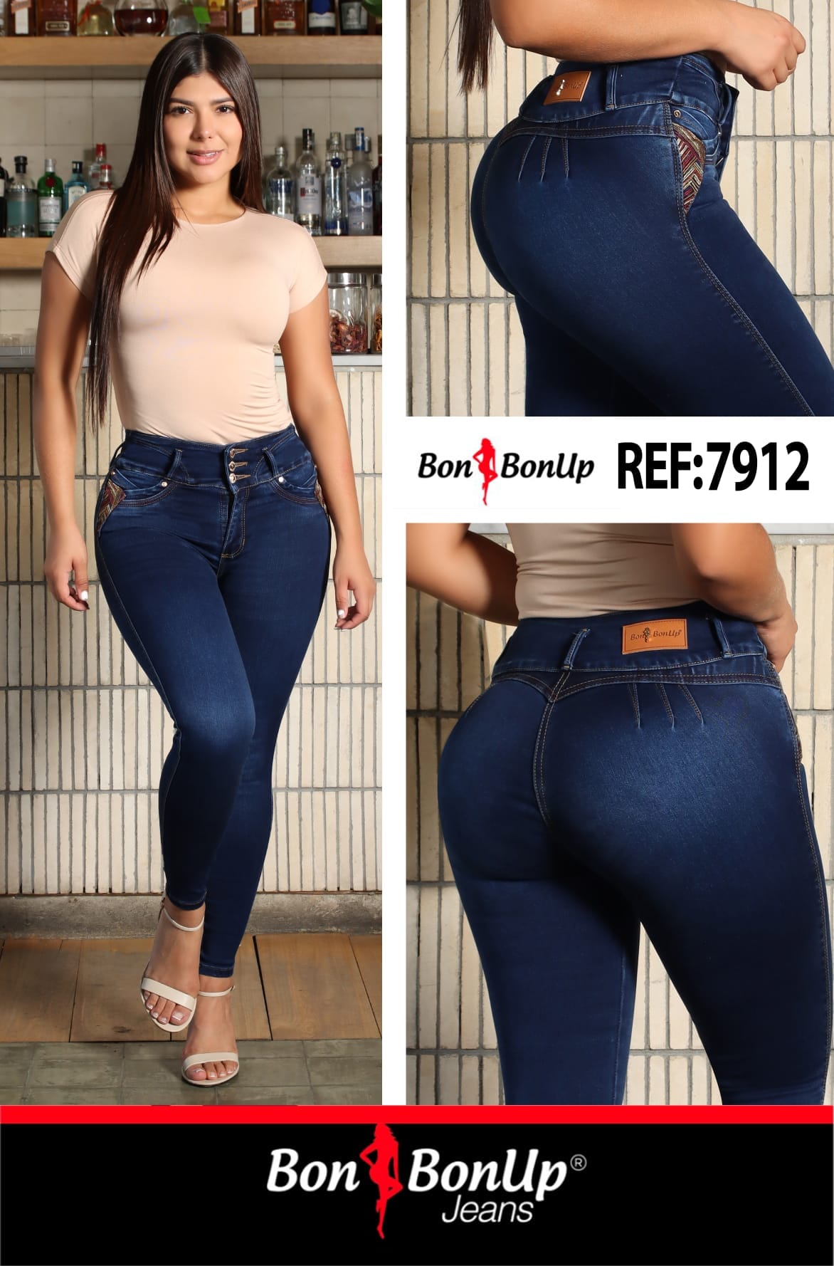 7912 BUTT-LIFT JEANS BY BON BON UP