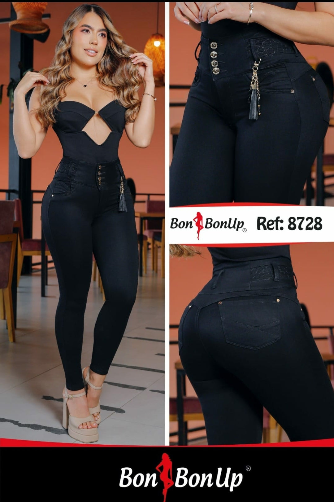 8728 BUTT-LIFT JEANS BY BON BON UP