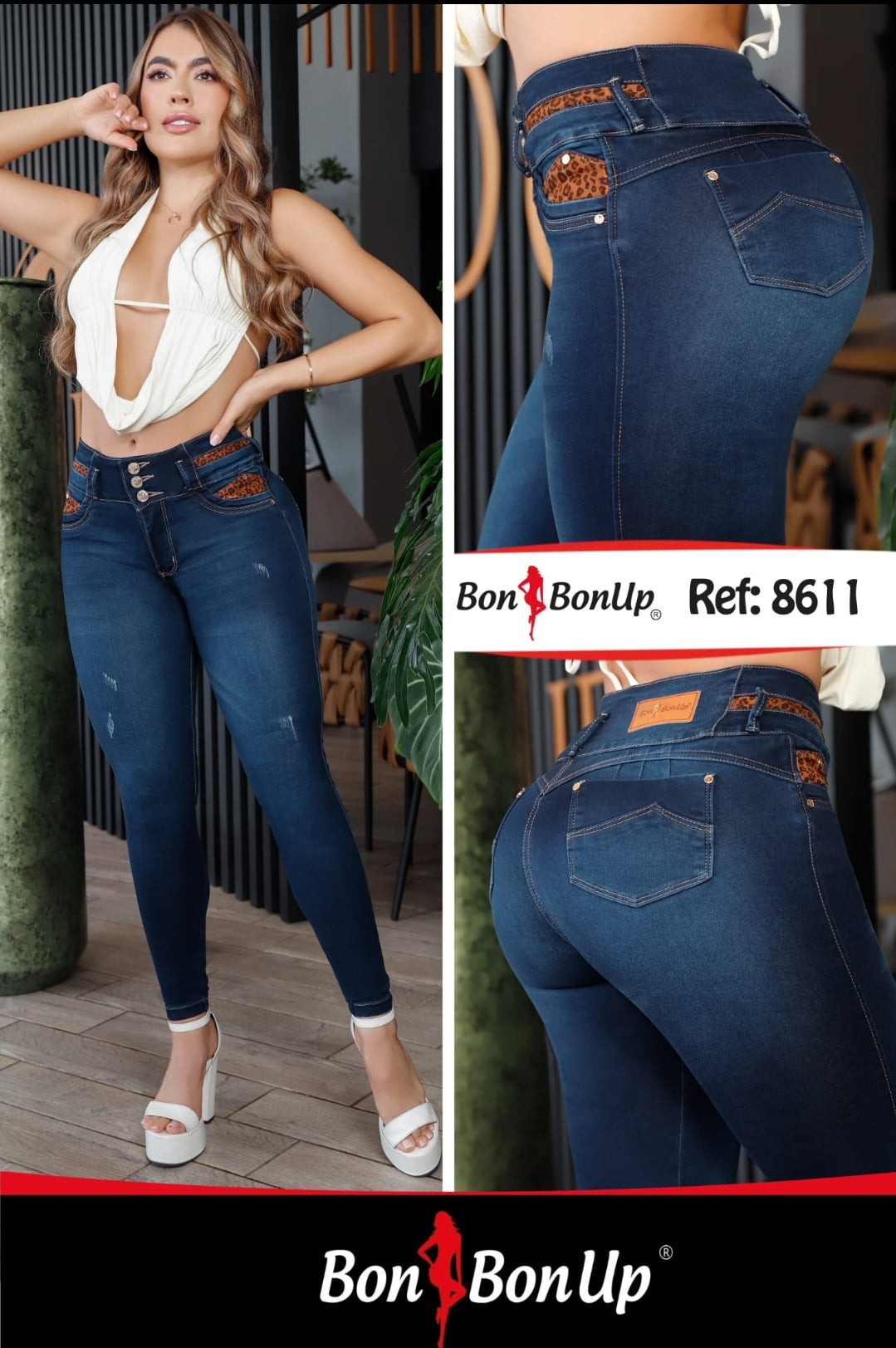 8611 BUTT-LIFT JEANS BY BON BON UP