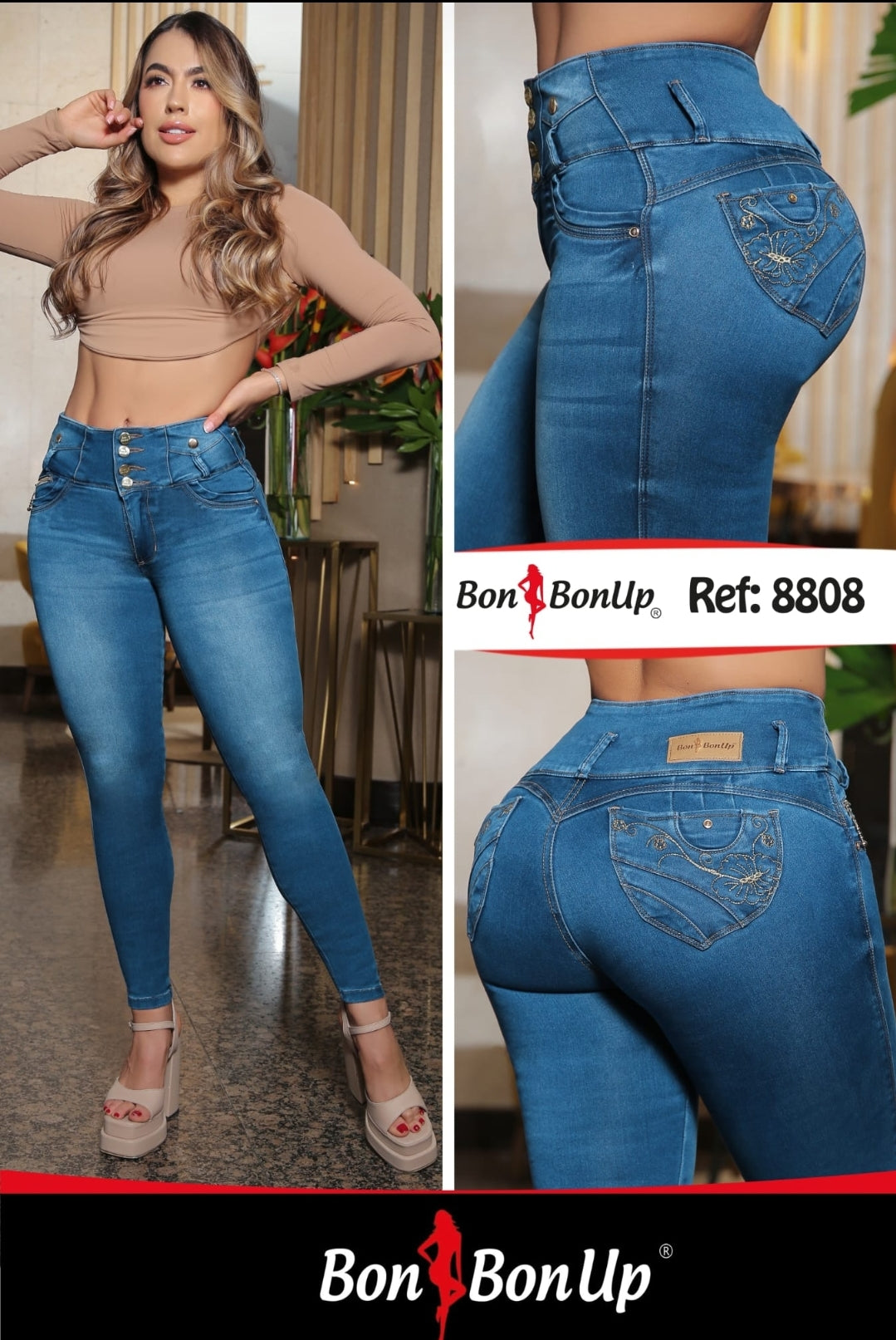 8808 BUTT-LIFTB JEANS BY BON BON UP