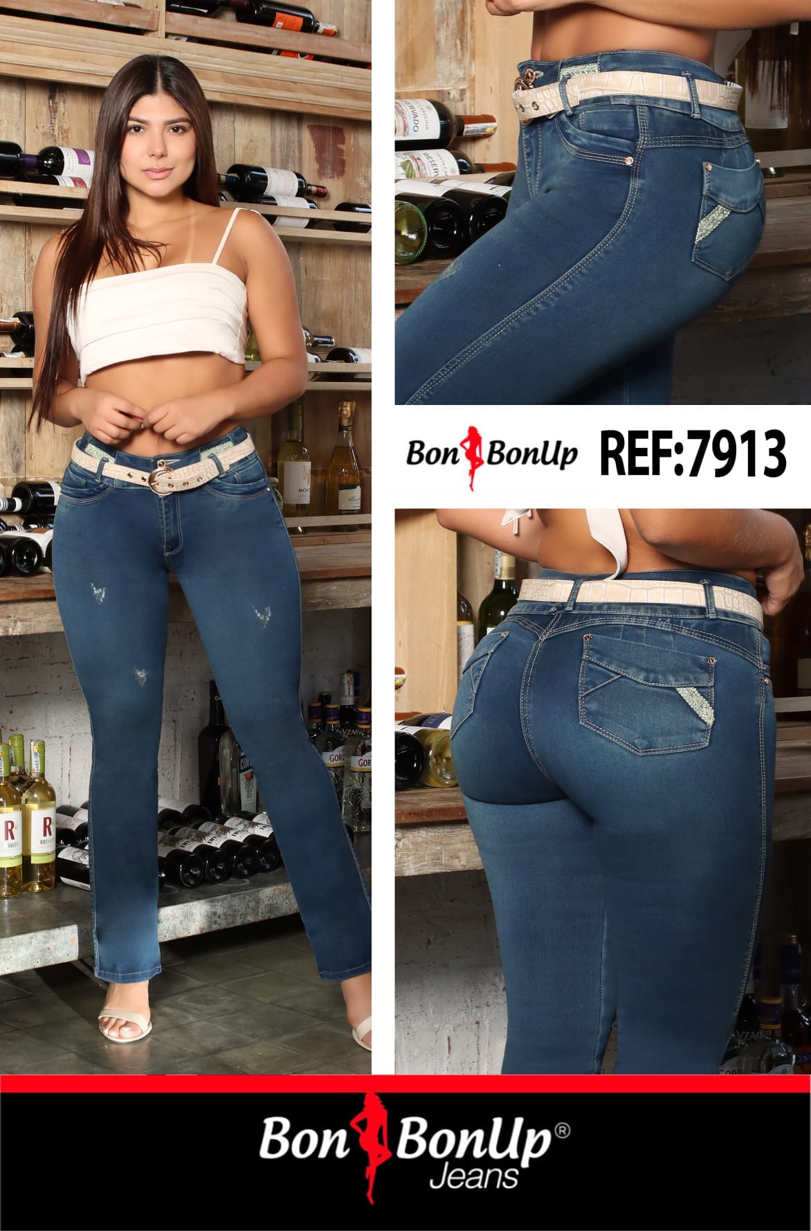 7913 BUTT-LIFT JEANS BY BON BON UP – Tammy's High Fashion