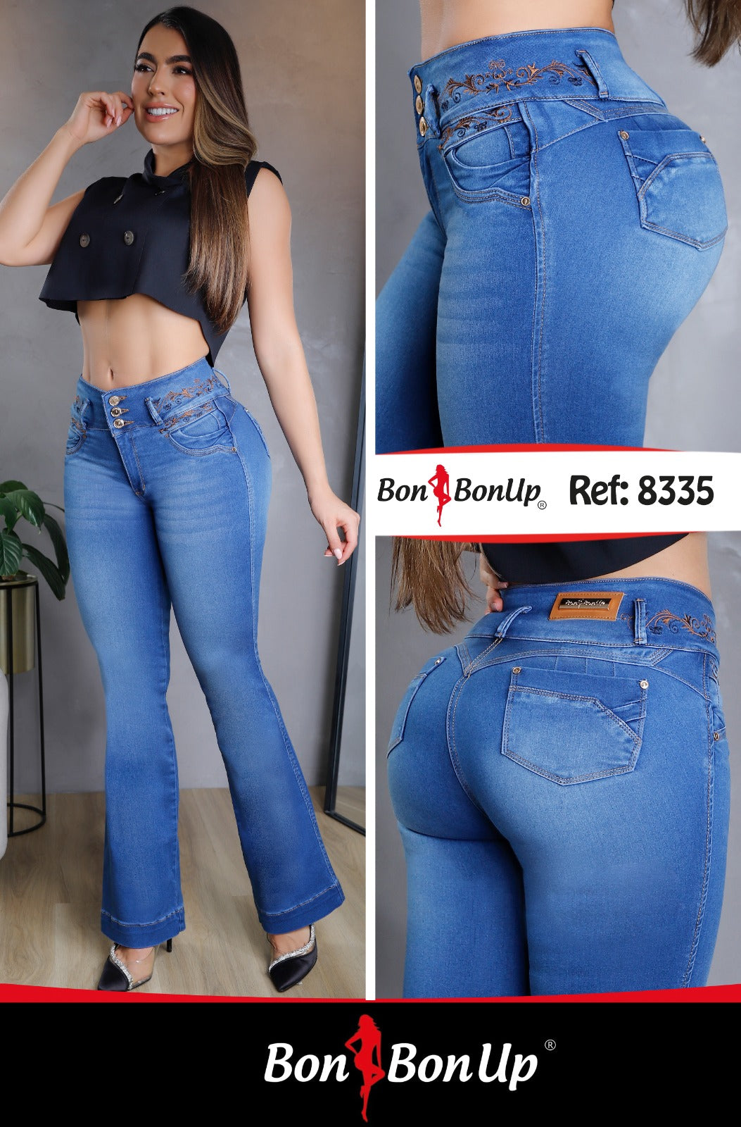8335 BUTT-LIFT JEANS BY BON BON UP