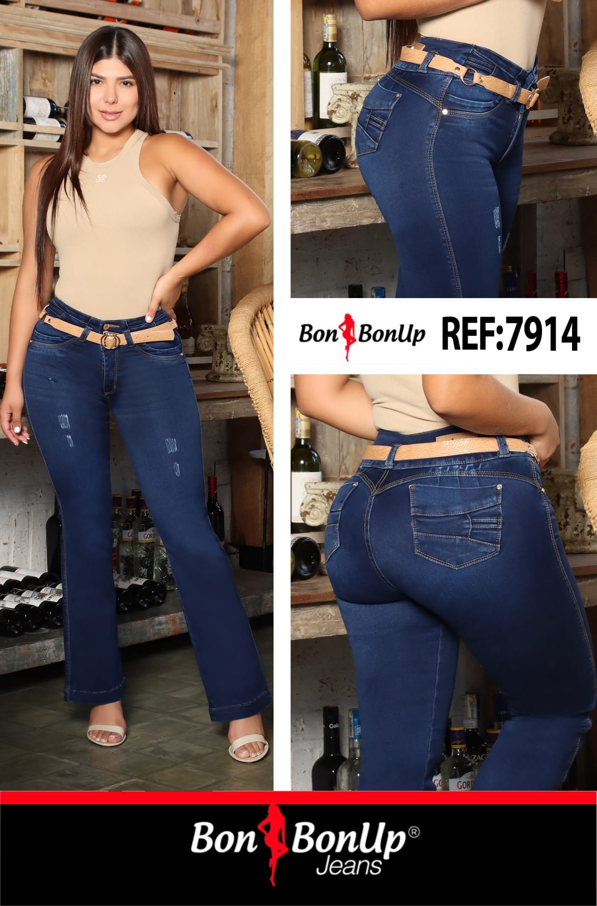 7914 BUTT-LIFT JEANS BY BON BON UP