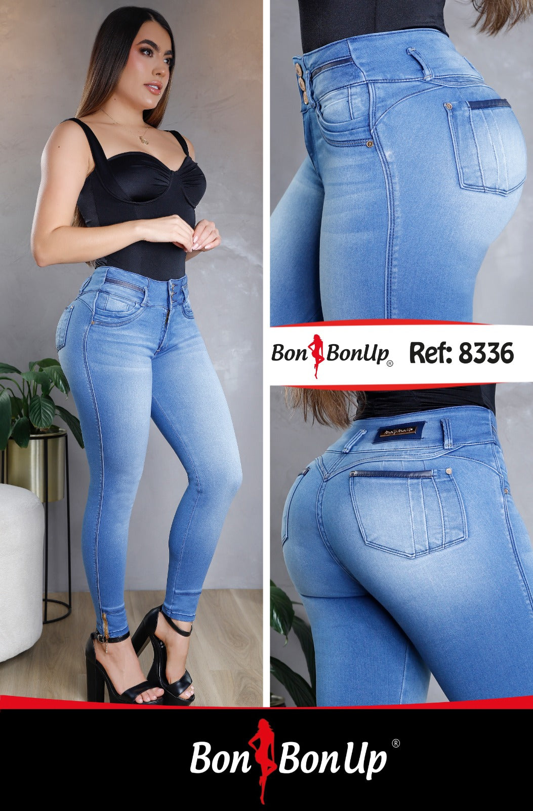 8336 BUTT-LIFT JEANS BY BON BON UP