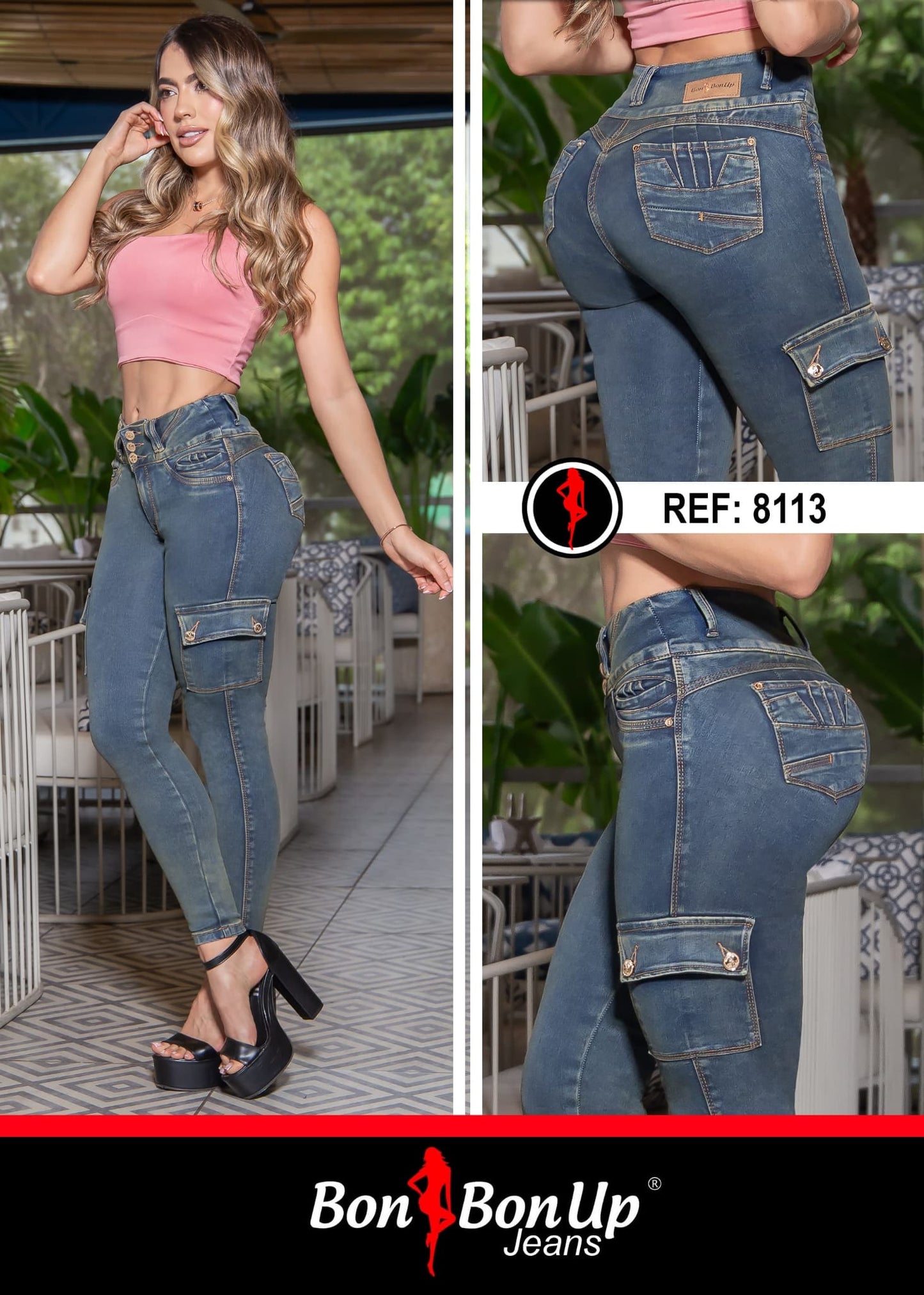 8113 BUTT-LIFT JEANS BY BON BON UP