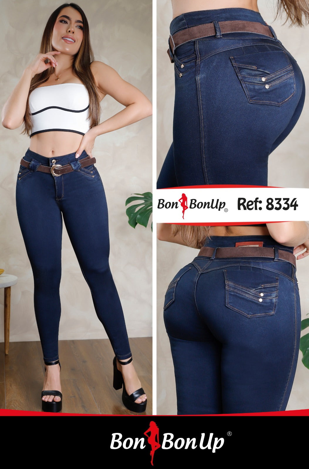 8334 BUTT-LIFT JEANS BY BON BON UP
