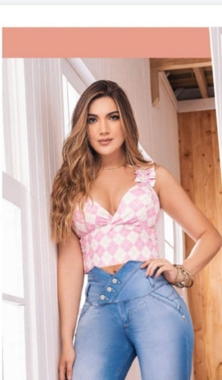 FAZINED CROP TOP 1177A