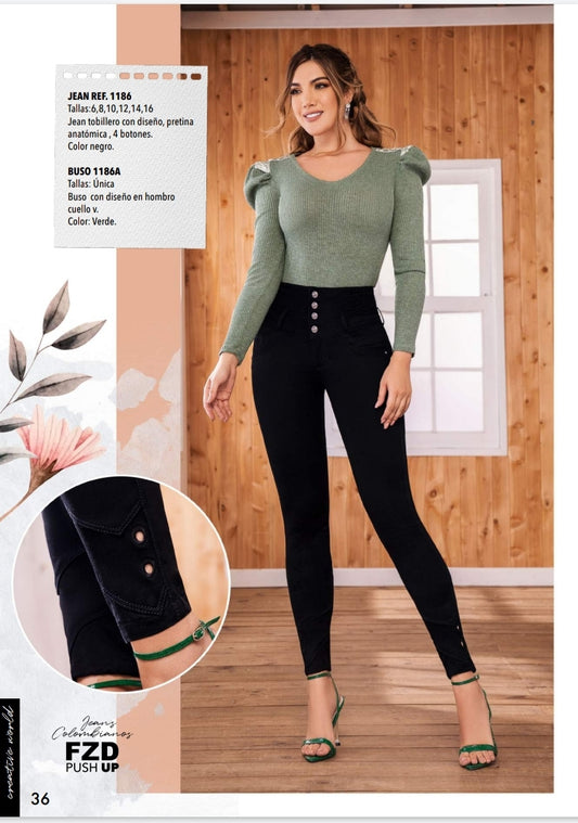 FAZINED BUTT-LIFTING JEANS