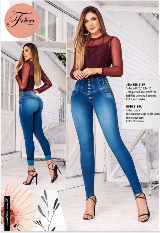 FAZINED BUTT-LIFTING JEANS