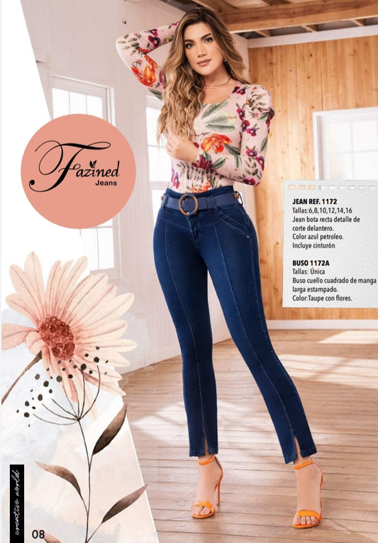 FAZINED BUTT-LIFTING JEANS