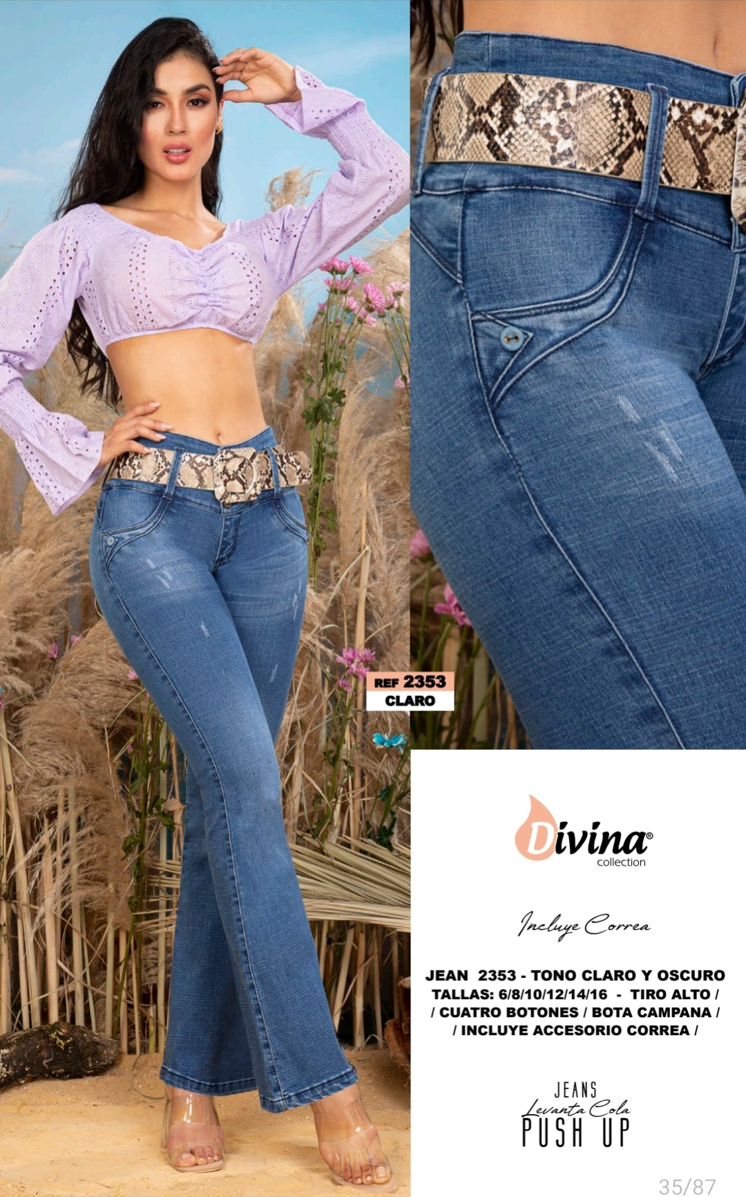 DIVINA COLLECTION PUSH UP JEANS